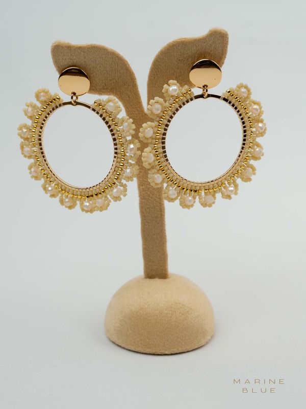 Solo Halo Beaded Earrings - Stainless Steel Earrings