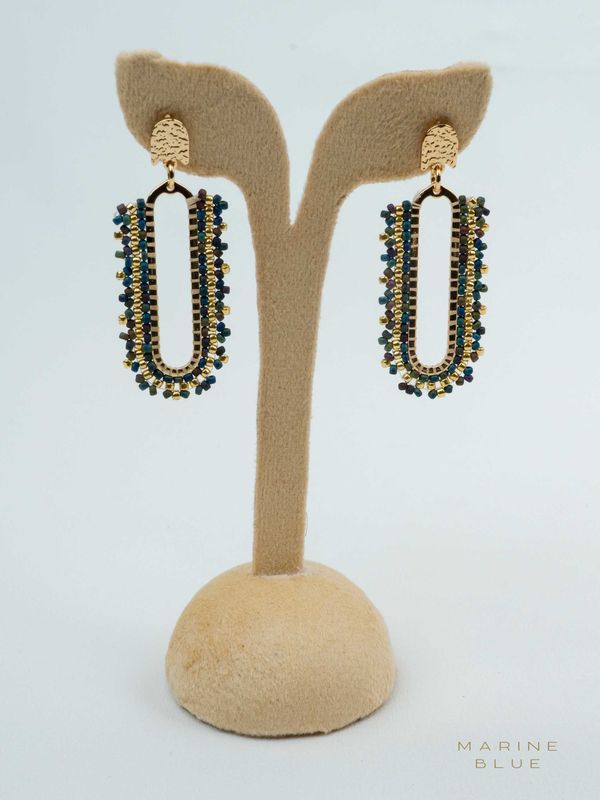 Solo Capsule Beaded Earrings - Stainless Steel Earrings