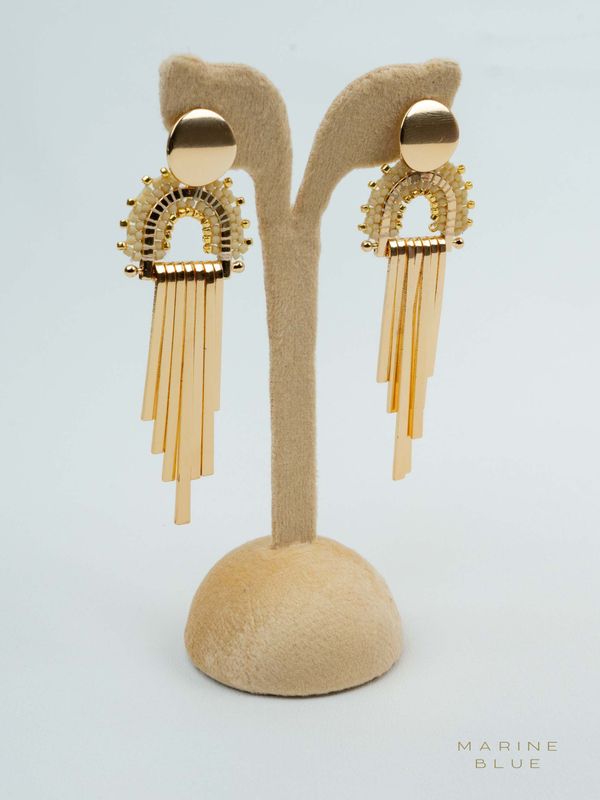 Solo Rainbow Beaded Earrings - Stainless Steel Earrings