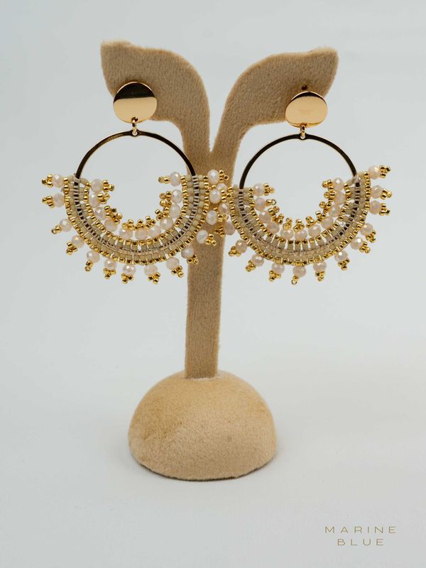 Solo Sunburst Beaded Earrings - Stainless Steel Earrings