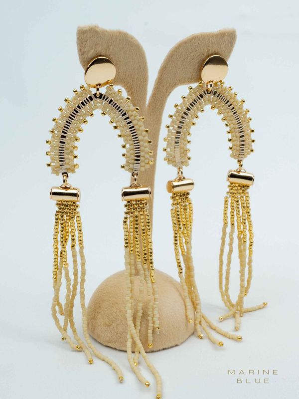 Solo Arch Beaded Earrings - Stainless Steel Earrings