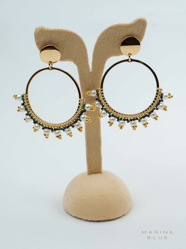 Solo Dewdrop Beaded Earrings - Stainless Steel Earrings