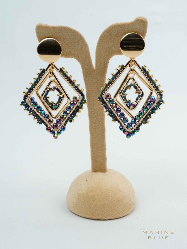 Solo Prism Beaded Earrings - Stainless Steel Earrings
