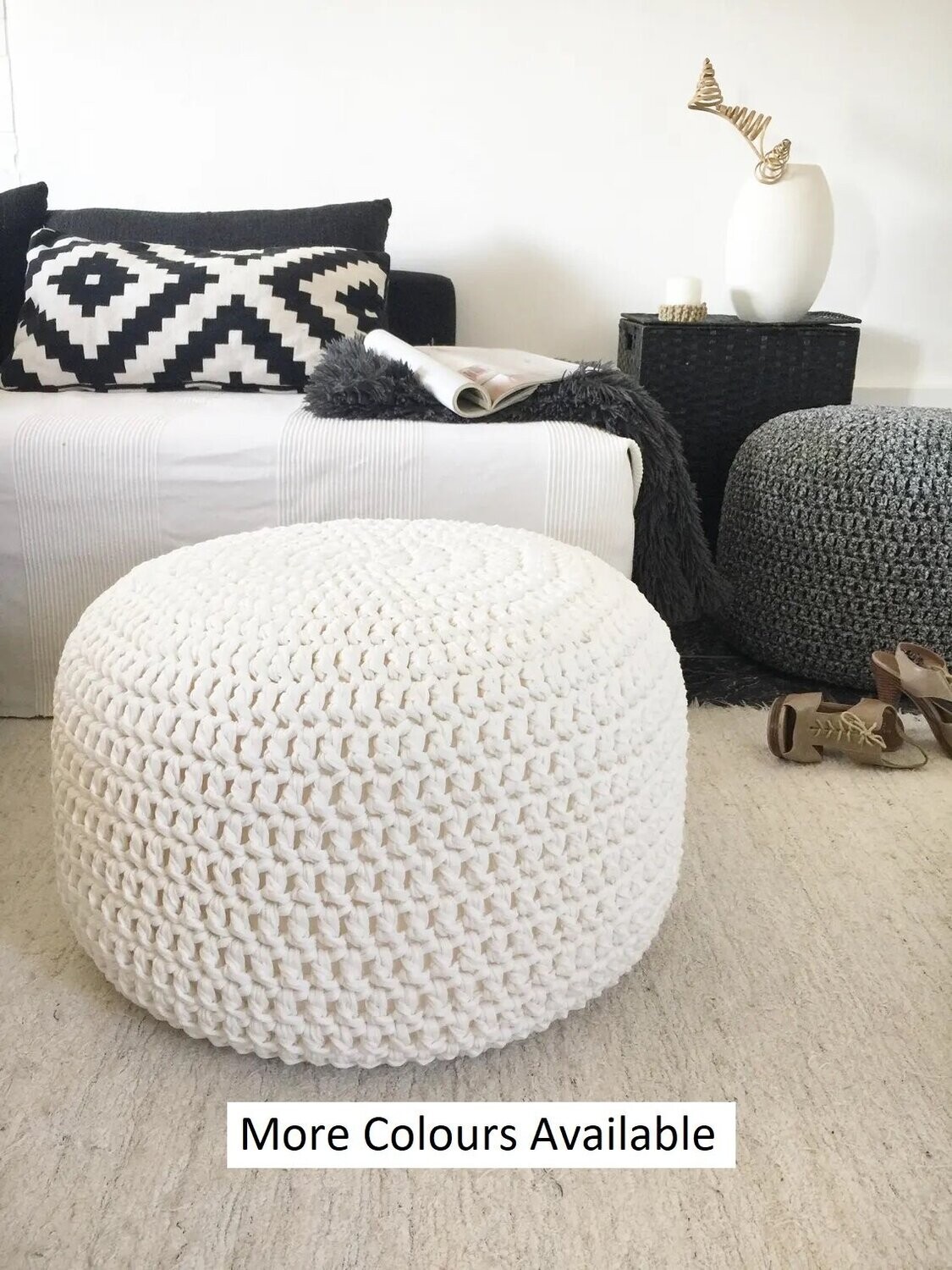 large pillow ottoman