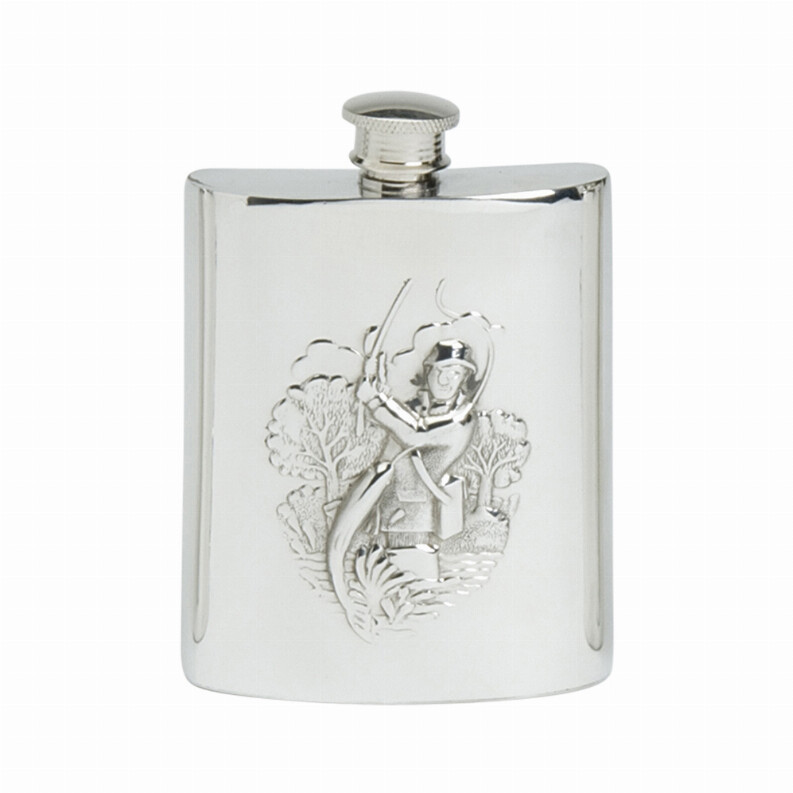 Fishing Flask Pewter 6oz