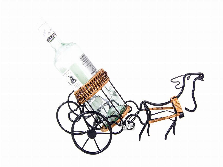 Moose-Drawn Sleigh Ride Wine Holder