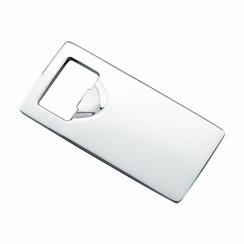 Rectangular Bottle Opener, Nickel Plated, 4&quot;