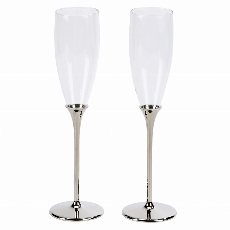 Boston Toasting Flutes, Nickel Plated 10.25&quot;
