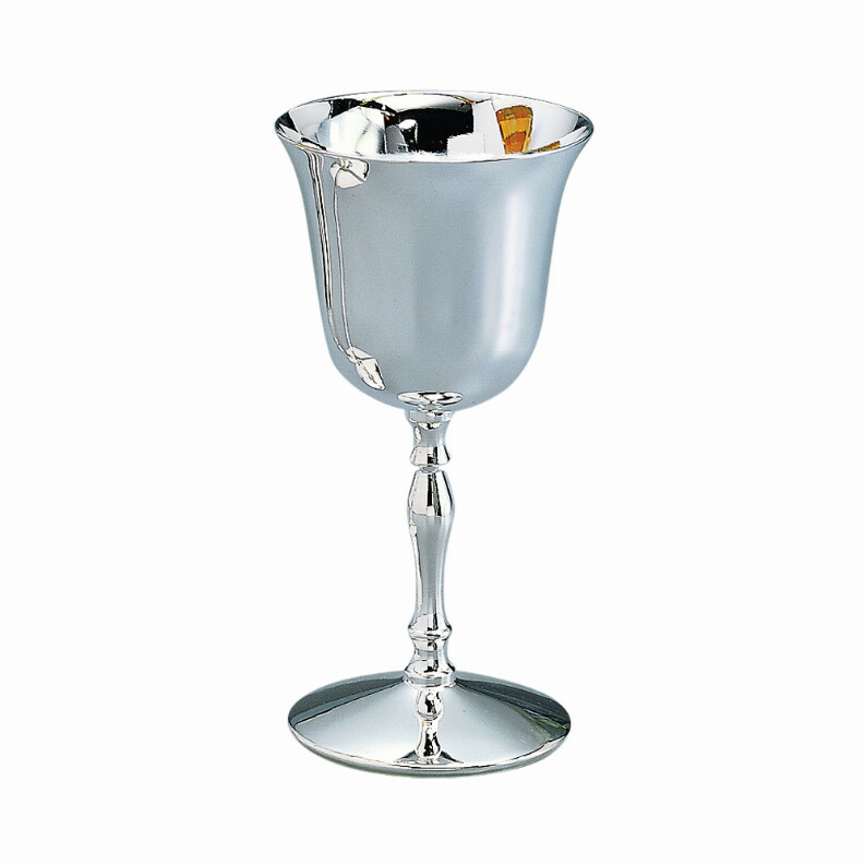 Water Goblet, Nickel Plated 10 Oz Cap 7.25&quot; H