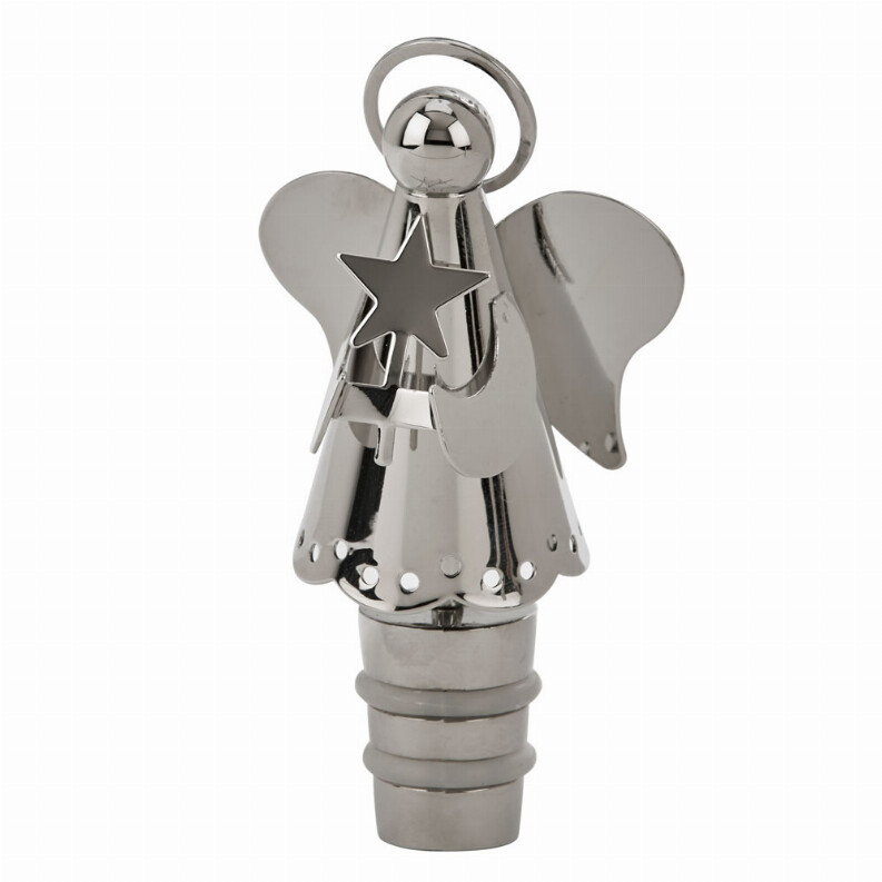 Angel Bottle Stopper, Nickel Plated, 3.5&quot;