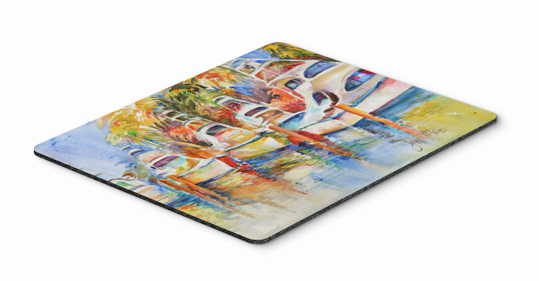 Deep Sea Fishing Boats at the Dock Mouse Pad, Hot Pad or Trivet