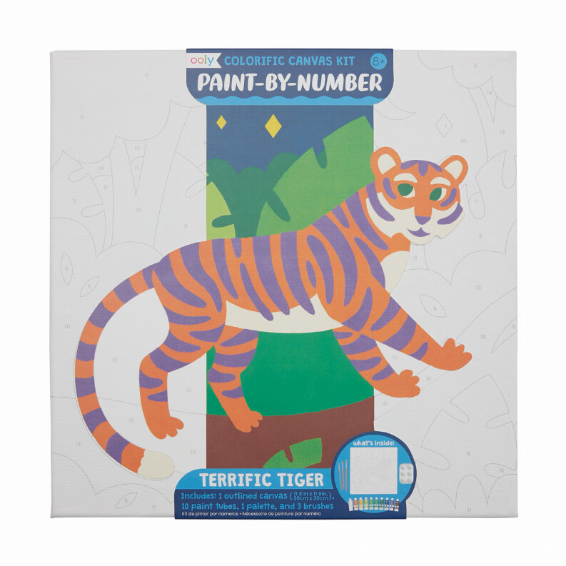 Colorific Canvas Paint By Number Kit - 15 Piece Set