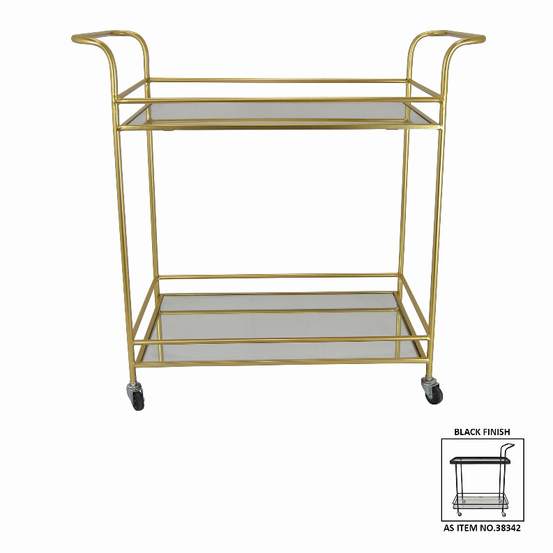 Plutus Brands Metal Mirrored Plant Stand in Colored Metal