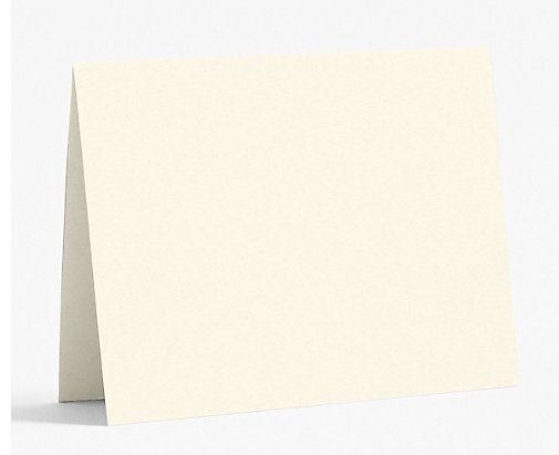 A7 Luxe Italian White Folded Card Personally Handwritten (add-ons include gift cards and wax seals)