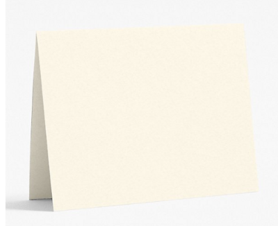 A2 Luxe Italian White Folded Card Personally Handwritten (add-ons include gift cards and wax seals)
