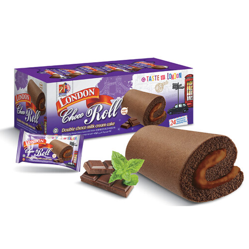 London Swiss Roll Cake (22G X 24 PACKS X 12 BOXES)