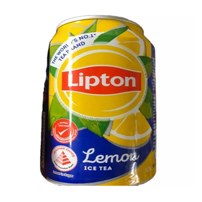 Refreshing Lemon Ice Tea in cans