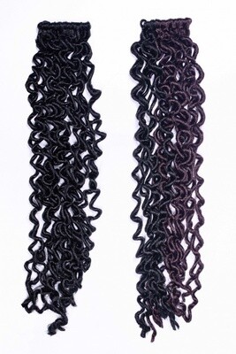 Amber – Looped crochet, Curly, 18″, 36pcs
