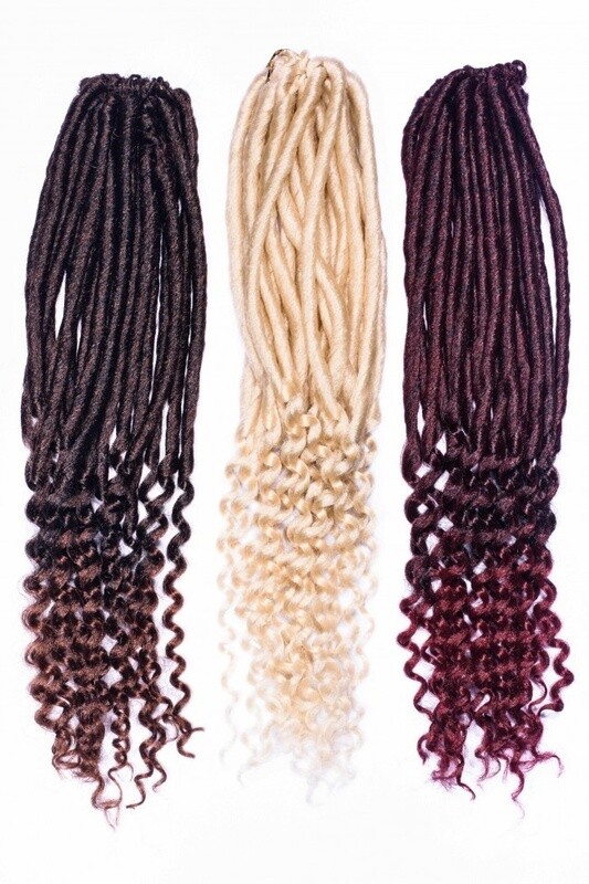 Minerva Locs – Crochet Braid, Curly 20″ – 40pcs in a pack