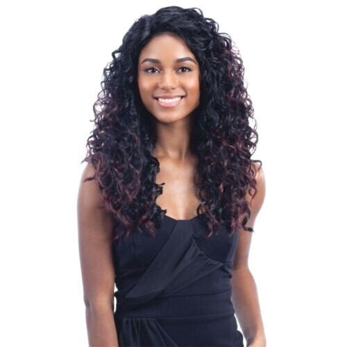 FREETRESS SYNTHETIC EQUAL INVISIBLE L PART CURLY HAIR WIG - BEAUTY
