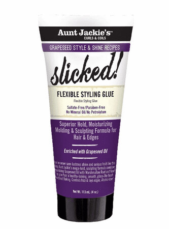 Aunt Jackie's Grapeseed Style & Shine Recipes Slicked! Flexible Styling Glue/114g