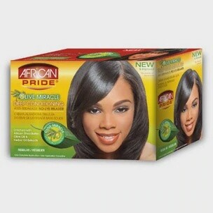 African Pride Olive Miracle Deep Conditioning No-Lye Relaxer - Regular 450ml