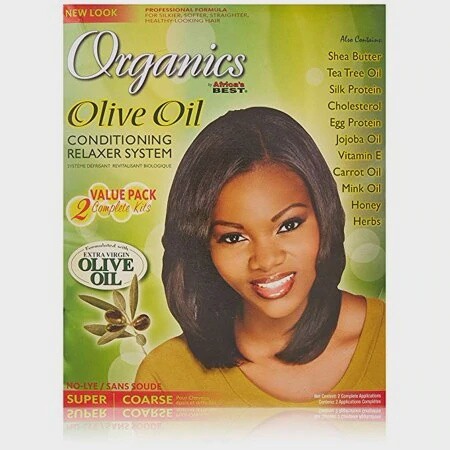 Organics By Africa&#39;s Best  Olive Oil Conditioning Relaxer System Super/Coarse. Value pack 2 Complete Kits