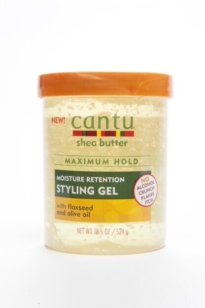 Cantu Shea Butter Maximum Hold Moisture Retention Styling Gel With Flaxseed And Olive Oil