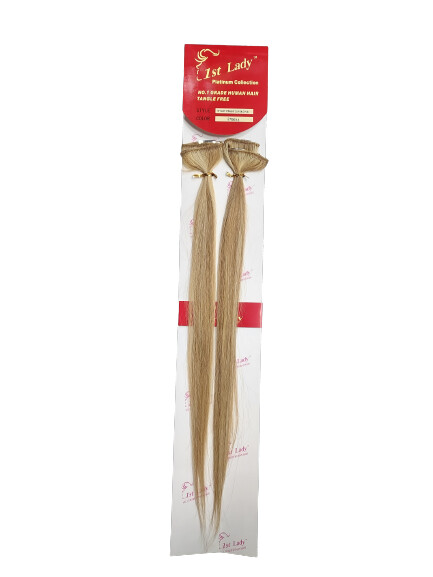 1st LADY SILKY STRAIGHT CLIP-ON 18&quot; 2PCS, Colour: 4B613, Length: 18&quot;