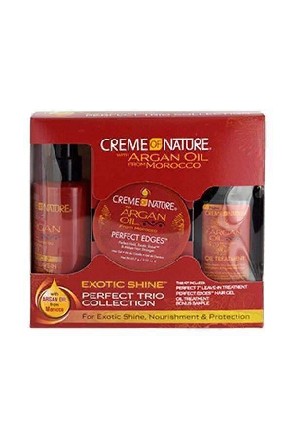 Creme of Nature With Argan Oil From Morocco  Exotic Shine Perfect Trio Collection 3pcs set