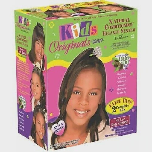 Organics By Africa&#39;s Best  Natural Conditioning Relaxer System No-Lye Kids Coarse. Value pack 2 Complete Kits
