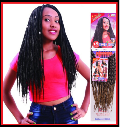 BLACK ANGEL BOX BRAID 18&quot;