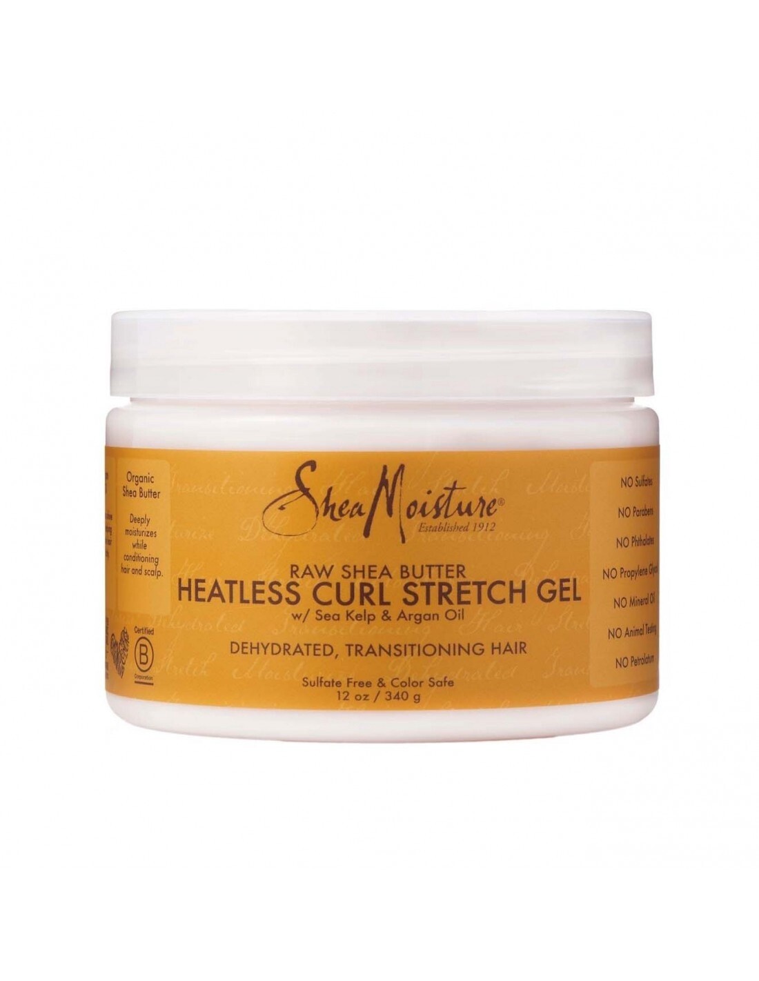 Shea Moisture  Raw Shea Butter Heatless Curl Stretch Gel w/ Sea Kelp &amp; Argan Oil