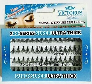 VICTORUS Lashes 2XX Long Super Ultra Thick Black
