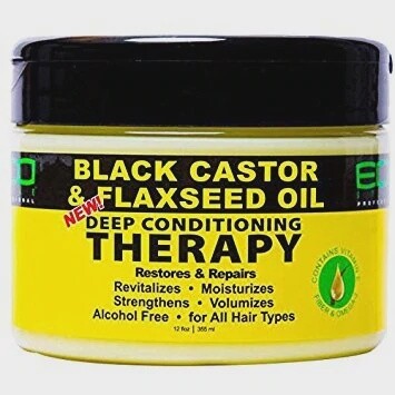Eco Style Black Castor &amp; Flaxseed Oil Deep Conditioning Therapy Restores and Repairs