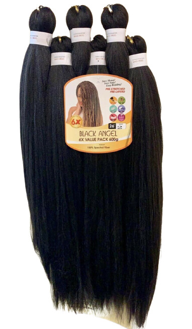 EZ Braid Black Angel 6X Value Pack 600g 26&quot; Pre-Stretched