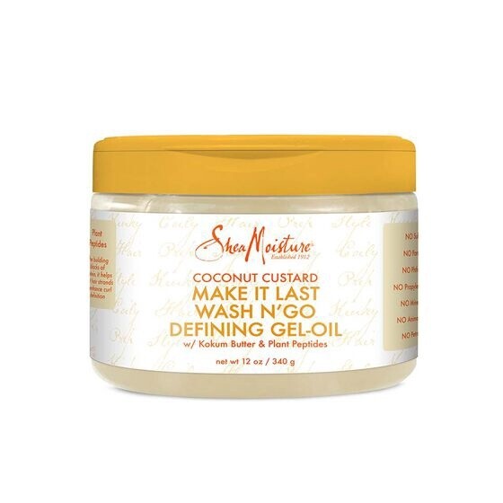 Shea Moisture  Coconut Custard  Make It Last Wash N&#39; Go Defining Gel- Oil