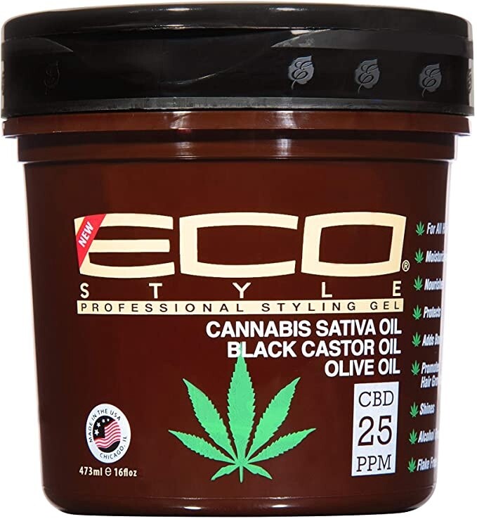 Eco Style Professional Styling Gel Cannabis Sativa Oil Black Castor Oil Olive Oil