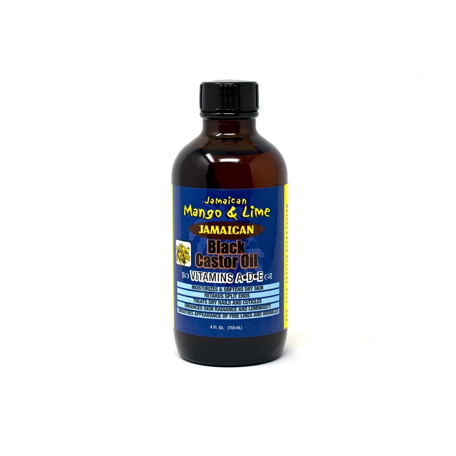 Jamaican Mango &amp; Lime Pure Jamaican Black Castor Oil Vitamins A.D.E