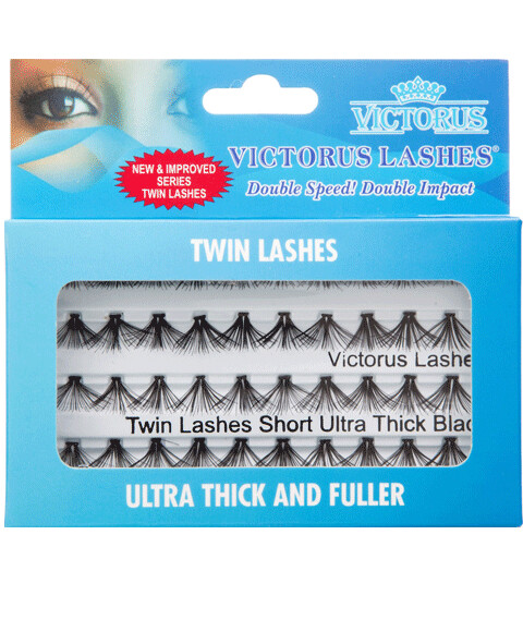 VICTORUS Lashes Twin Lashes Long Ultra Thick Black