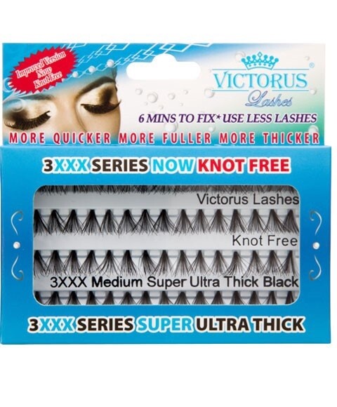 VICTORUS Lashes Knot Free 3XXX Medium Super Ultra Thick Black