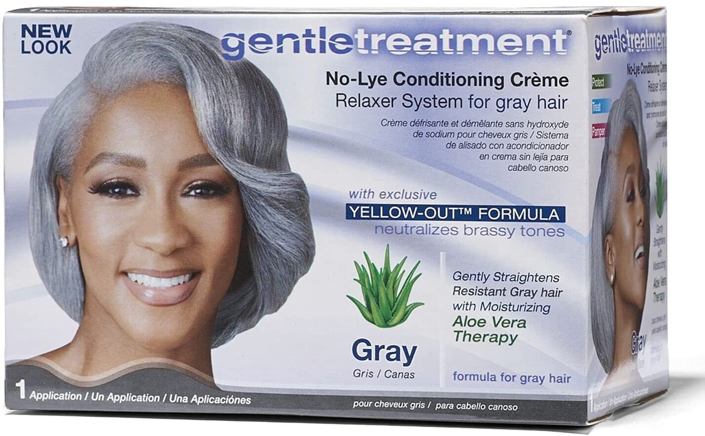 Gentletreatment  New look No-Lye Relaxer - Kit - Gray 1ap