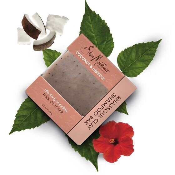 Shea Moisture  Coconut &amp; Hibiscus Rhassoul Clay Shampoo Bar