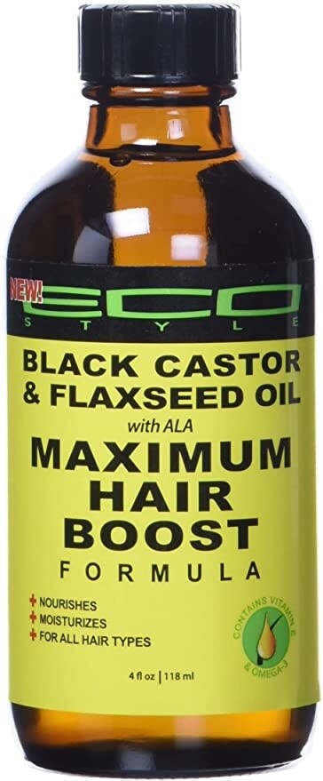 Eco Style Black Castor &amp; Flaxseed Oil Maximum Hair Boost Formula