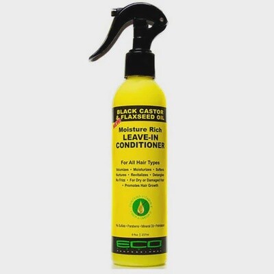 Eco Style Black Castor &amp; Flaxseed Oil Moisture Rich Leave-In Conditioner