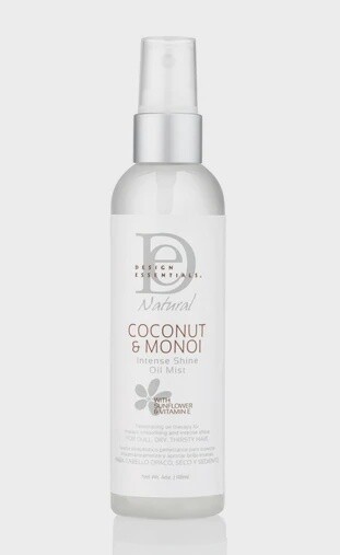 design essentials coconut &amp; monoi intense shine  oil mist 118ml