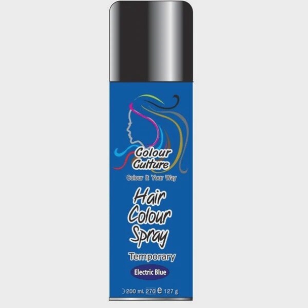 Colour culture hair colour spray temporary Electric Blue