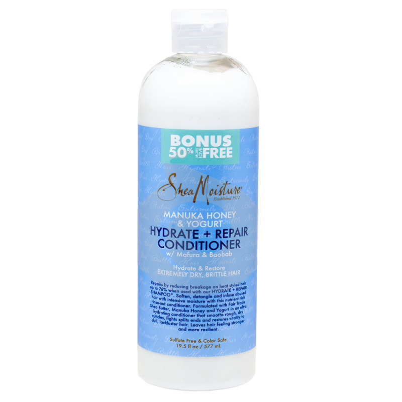 Shea Moisture  Manuka Honey &amp; Yogurt  Hydrate + Repair Conditioner 50% Bonus Free