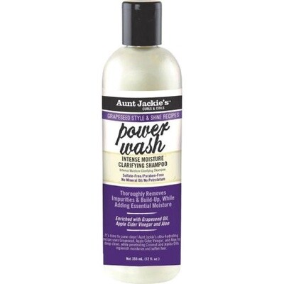 AUNT JACKIE'S Grapeseed Style & Shine Recipes power wash Intense Moisture Clarifying Shampoo