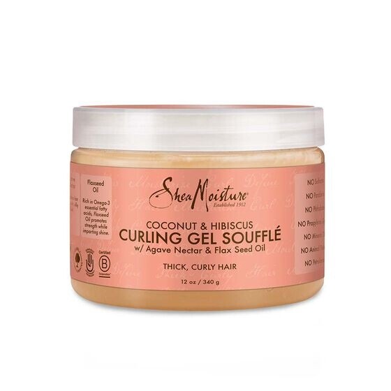 Shea Moisture  Coconut &amp; Hibiscus Curling Gel Souffle, Size: 340g